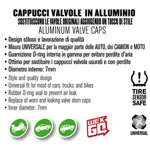 Cappucci valvola Esagonali - WEKGO