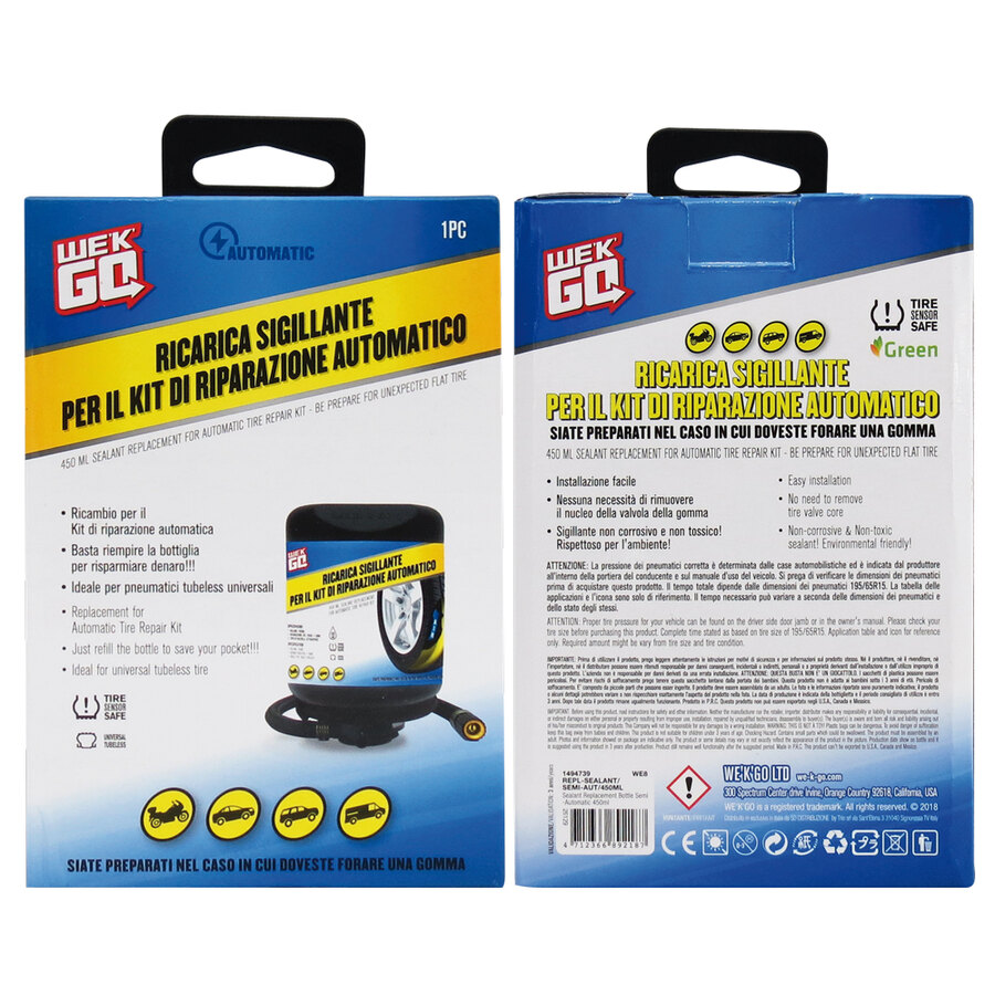 Kit Riparazione Gomme Tubeless Per Moto E Auto - Con 3 Bombolette CO2, Mastice E Attrezzi - Foto 7