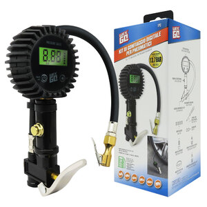 WEKGO - Manometro Digitale con tubo e kit gonfiaggio - WEKGO - Manometro