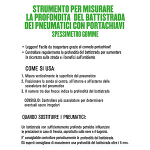 Spessimetro Gomme Con portachiavi - WEKGO
