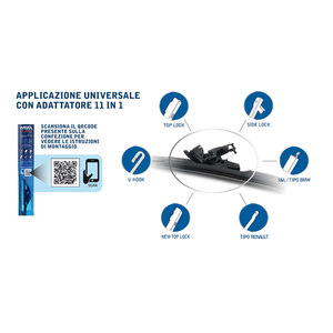 Wish Set Spazzole Tergicristallo Universali Anteriori 26" (650mm) + 20" (500mm) - Adatto A Volvo C30, S40, S60, S80, V50, V60, V70, XC60, XC70