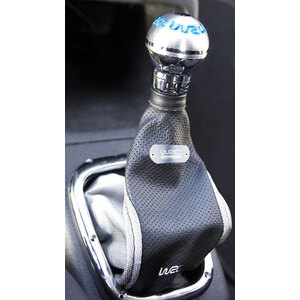 WRC 007304 Pomello Cambio Feeling In Alluminio E Pelle Nera - Universale Con Viti Di Fissaggio, Confezione Metallica