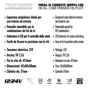 Presa di corrente Doppio USB - ZIM&MANN