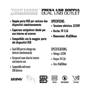 Presa di corrente USB doppio - ZIM&MANN