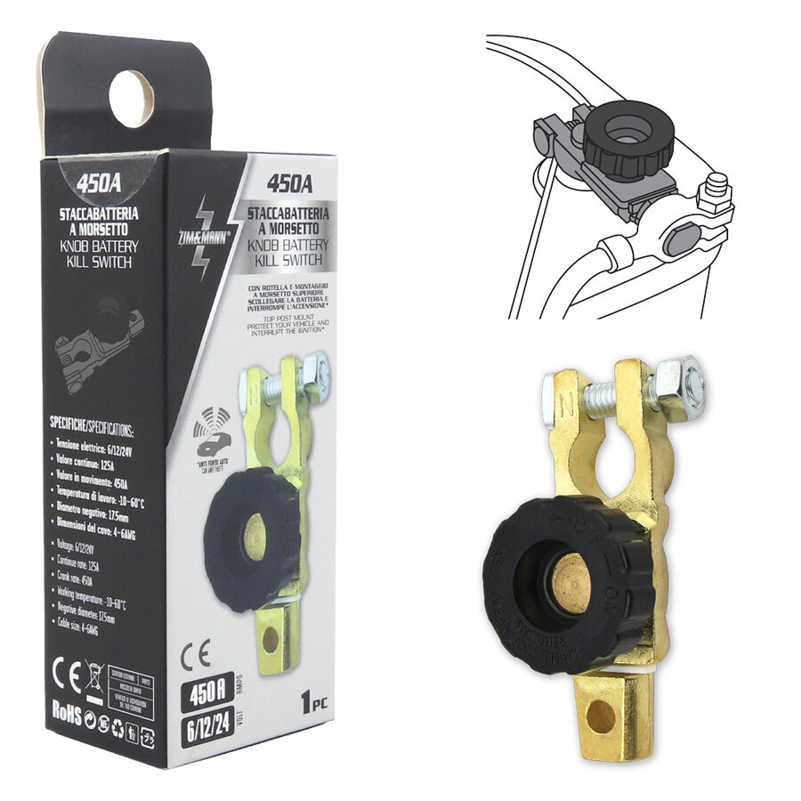 Staccabatteria A morsetto superiore - ZIM&MANN