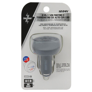 Voltmetro e termometro con USB - ZIM&MANN