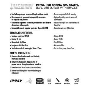 Presa di corrente Presa USB doppia con staffa - ZIM&MANN