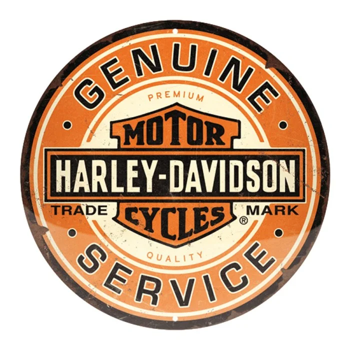 Cartello in latta Harley Davidson - Genuine Service NOSTALGIC ART