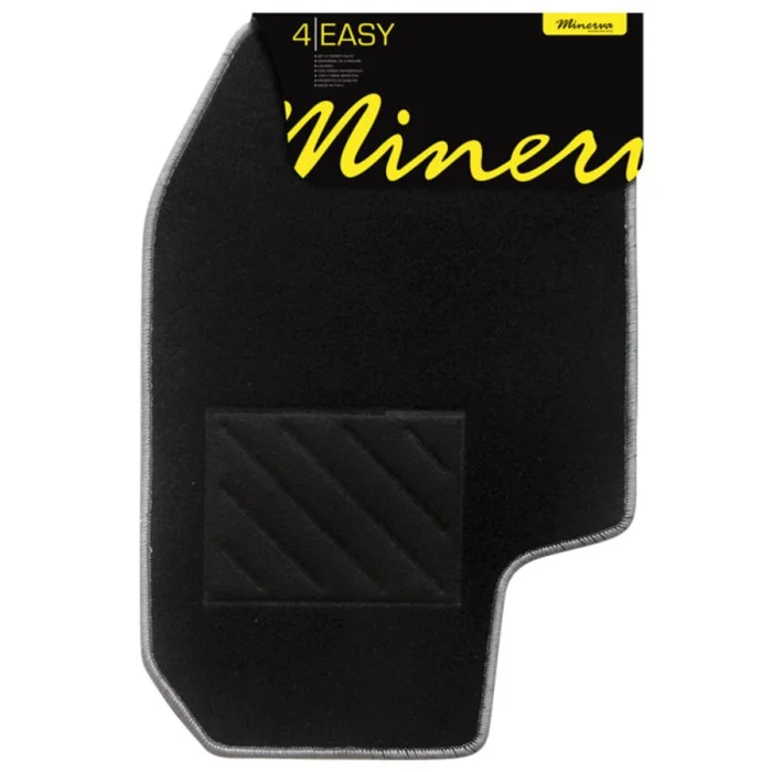 Tappeti in moquette universale Easy Abarth 500, Grande Punto, Alfa Romeo Giulia 2Wd, Giulietta, Mito, Stelvio, Audi A1, A3, A4, A4 Allroad MINERVA