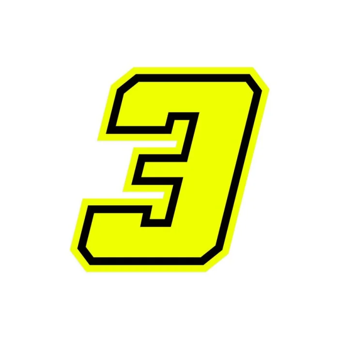 Numeri e lettere adesive Race moto GP GAT