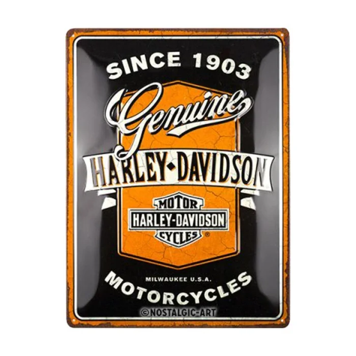 Cartello in latta Harley Davidson NOSTALGIC ART