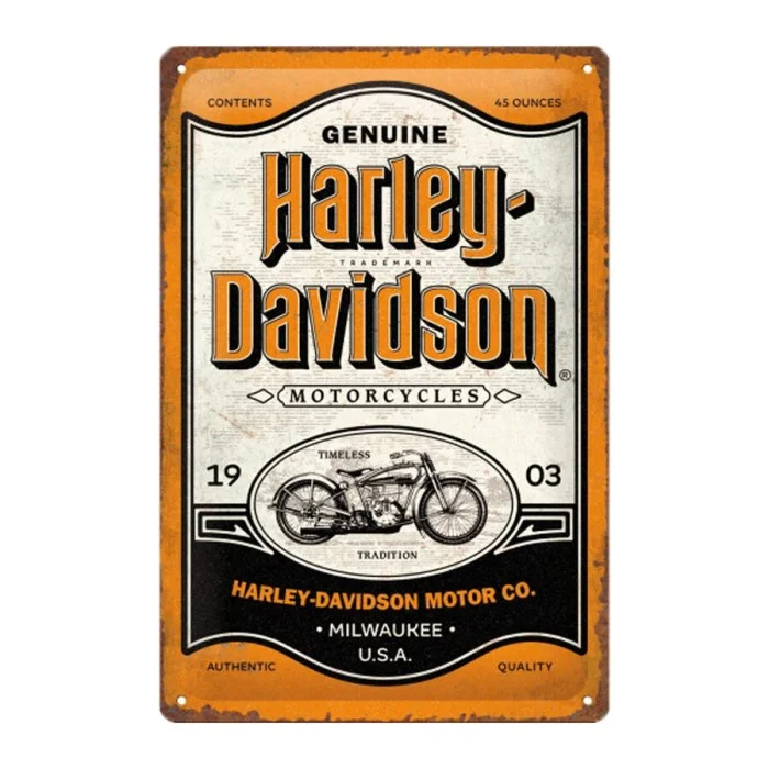 Cartello in latta Harley Davidson NOSTALGIC ART