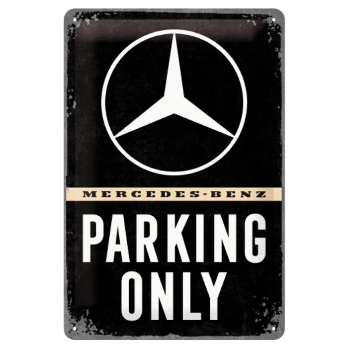 Cartello in latta Mercedes-Benz Parking Only NOSTALGIC ART