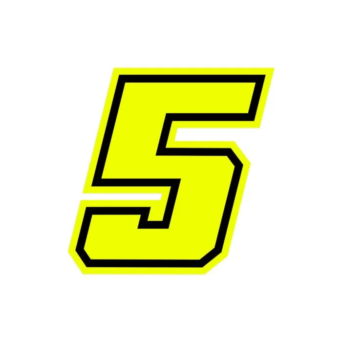 Numeri e lettere adesive Race moto GP GAT