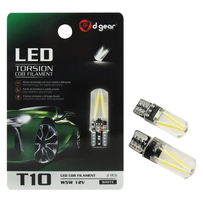 Lampadina T10 a led T10 Torsion COB filament D-GEAR