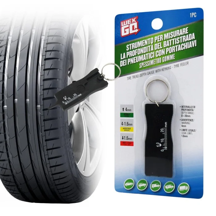 Spessimetro Gomme Con portachiavi WEKGO