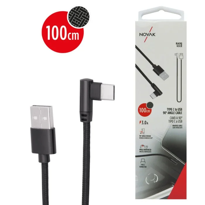Cavo USB-C - USB Design ad angolo 90° NOVAK