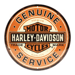 Cartello in latta Harley Davidson - Genuine Service NOSTALGIC ART