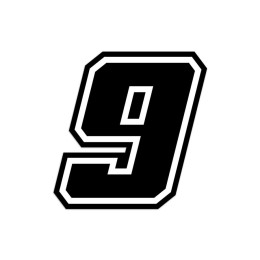 Numeri e lettere adesive Race moto GP GAT