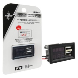 Voltmetro Con Led + USB ZIM&MANN