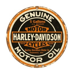 Cartello in latta Harley Davidson Genuine Motor Oil NOSTALGIC ART
