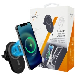 Supporto-caricabatteria wireless MagSafe da presa aria NOVAK