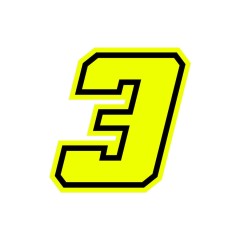 Numeri e lettere adesive Race moto GP GAT