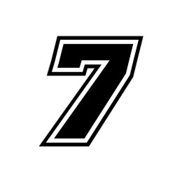 Numeri e lettere adesive Race moto GP GAT