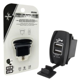 Presa di corrente USB doppio con LED bianco ZIM&MANN