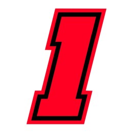 Numeri e lettere adesive Numero gara 1 GAT
