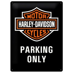 Cartello in latta Harley Davidson Parking Only NOSTALGIC ART