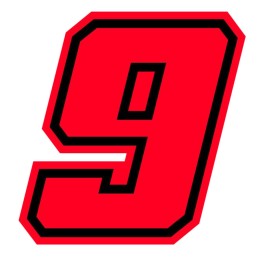Numeri e lettere adesive Numero gara 9 GAT