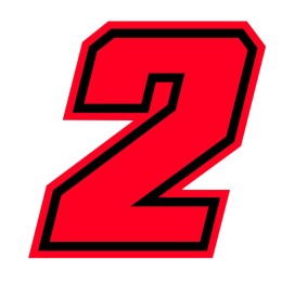 Numeri e lettere adesive Numero gara 2 GAT