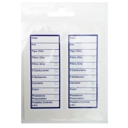 Adesivi tagliando Cambio olio GAT