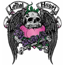 Adesivi Winged Heart Skull LETHAL THREAT