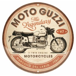 Cartello in latta Moto Guzzi - The Legendary V Twin Engine NOSTALGIC ART