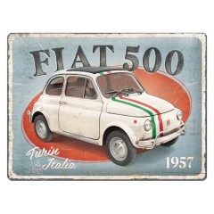 Cartello in latta Fiat 500 NOSTALGIC ART