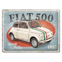 Cartello in latta Fiat 500 NOSTALGIC ART