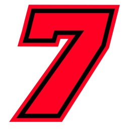 Numeri e lettere adesive Numero gara 7 GAT