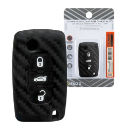 Cover chiave Carbon Edition Citroen C2, C3, C4, C5, C6, C8, Picasso, Xsara, Peugeot 207, 307 VENZO