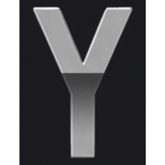 Adesivi lettere e numeri Chrome Logo LAMPA