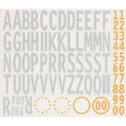 Adesivi targa Letter kit GAT