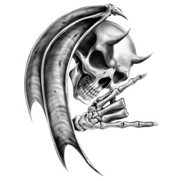 Adesivi Devil Skull LETHAL THREAT