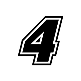 Numeri e lettere adesive Race moto GP GAT