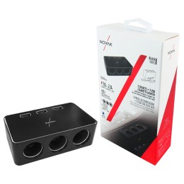 Sdoppiatore presa accendisigari con USB 3 socket + 3 USB NOVAK
