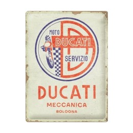 Cartello in latta Ducati Moto Servizio Meccanica NOSTALGIC ART