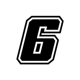 Numeri e lettere adesive Race moto GP GAT