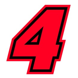 Numeri e lettere adesive Numero gara 4 GAT