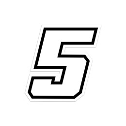 Numeri e lettere adesive Race moto GP GAT