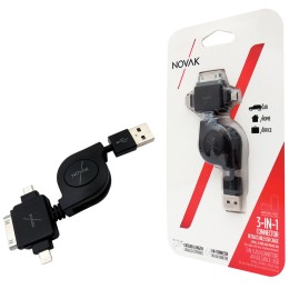 Cavo 3 in 1 - USB Retraibile NOVAK